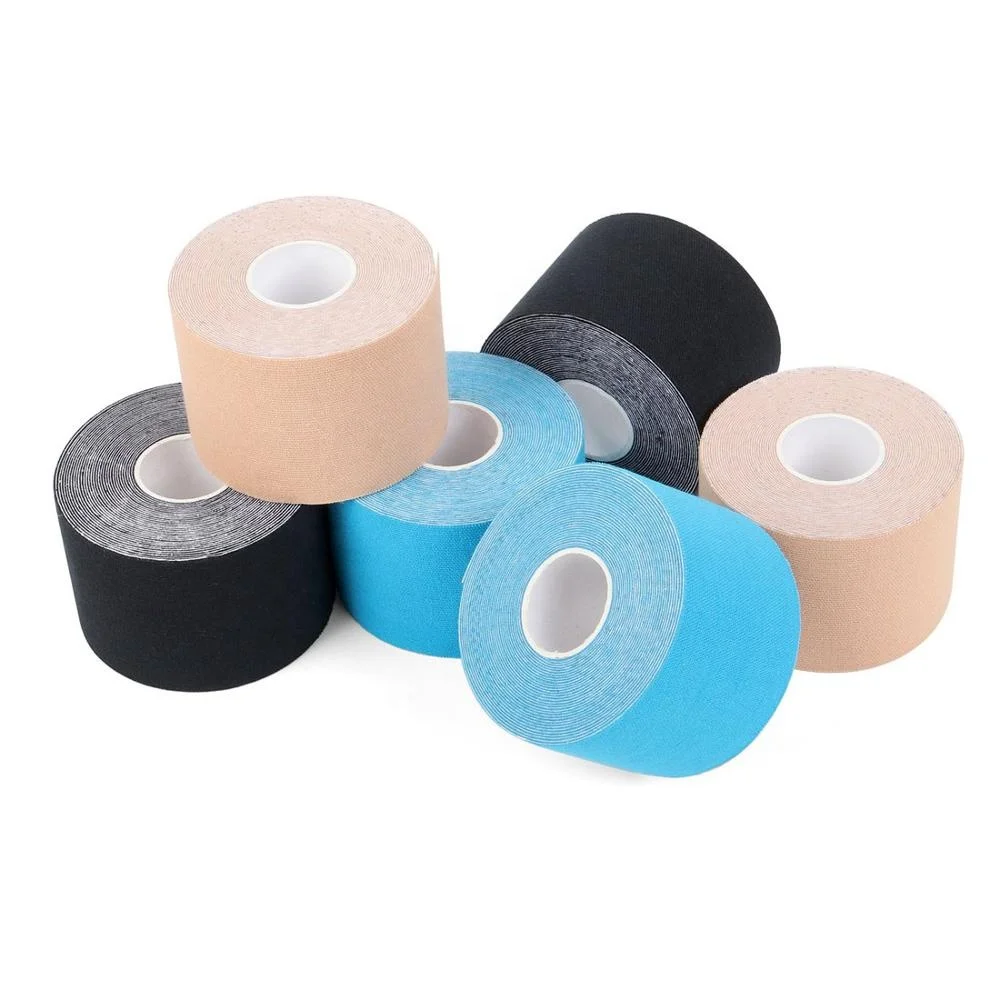 Cotton Elastic Athletic Sports and Recovery Kinesiological Tapes