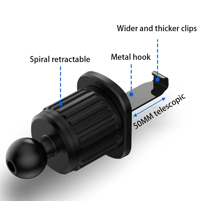 SEAMETAL Air Vent Clip for Phone Holder Car Phone Holder Bracket Accessories Universal Car Air Vent Clip Mount