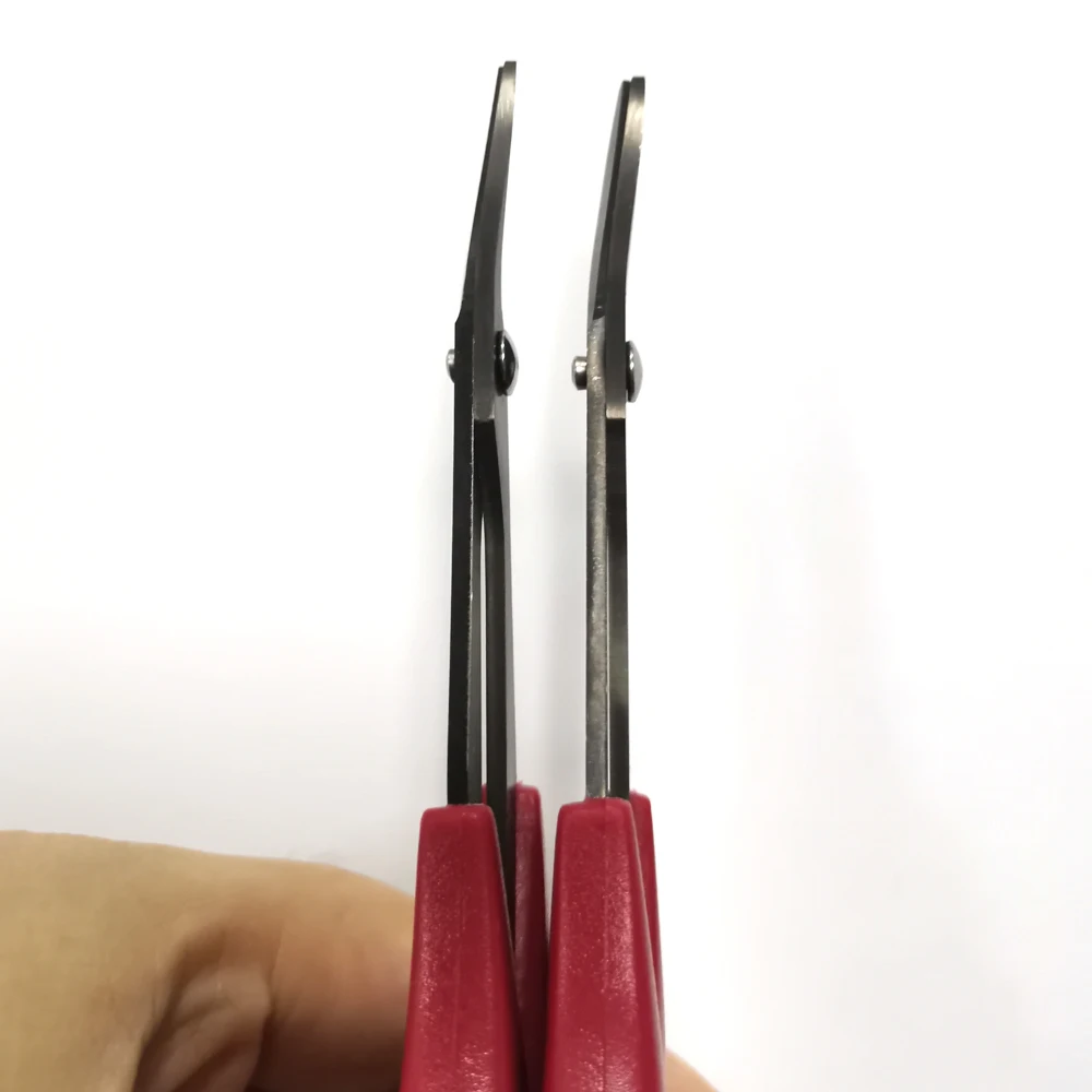 RC racing car body shell scissor cut tool Lexan Curved Scissors with blades coated in black titanium