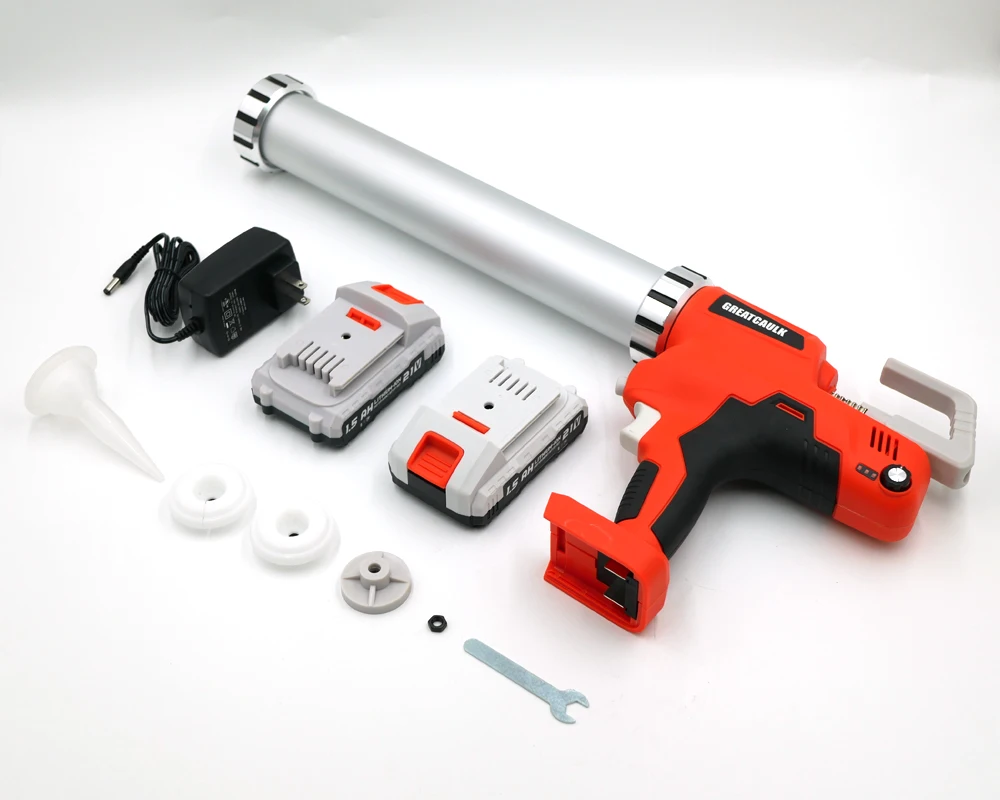 Electric Li-Ion 20V Cordless Caulk Gun with 2 Batteries and Charger for Filling/ Sealing