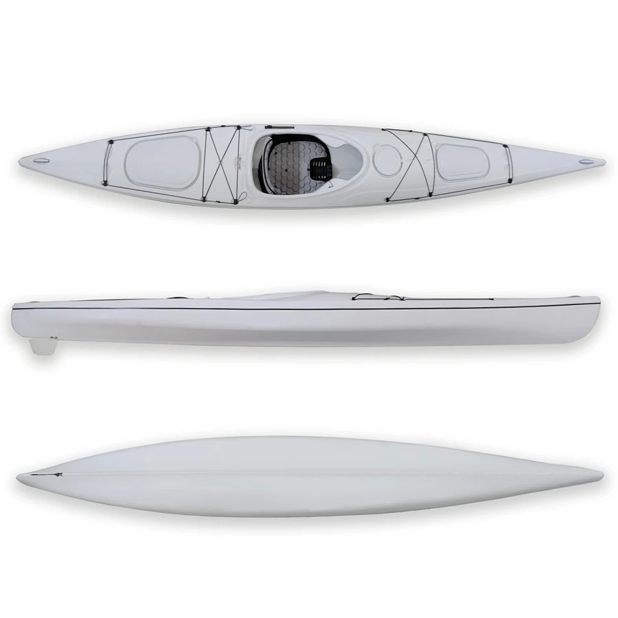 China Factory Price Cheap ABS thermoformed paddle racing sit in sea canoe kayak boat plastic for one person