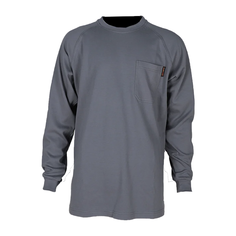 NFPA 2112 / CAT 2  Flame Resistant Long Sleeve T-shirt FR Henley Shirts Flame Retardant Clothing