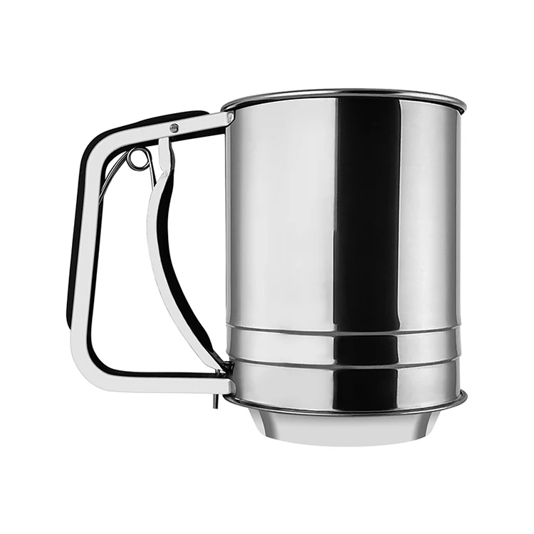 
Baking Pastry Tools Stainless Steel High Food Grade Hand Hold Baking Tool Mesh Flour Sieve Cup Flour Sifter 