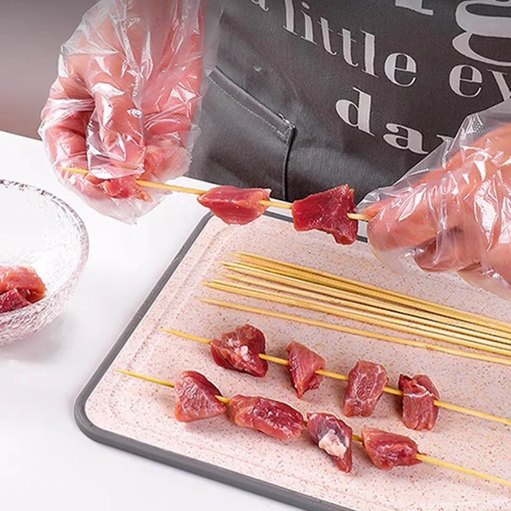 Eco-friendly Wood Kabob 2.5mm 30cm Sticks Barbeque Skewers Round Bamboo Skewer with Custom Logo Disposable BBQ