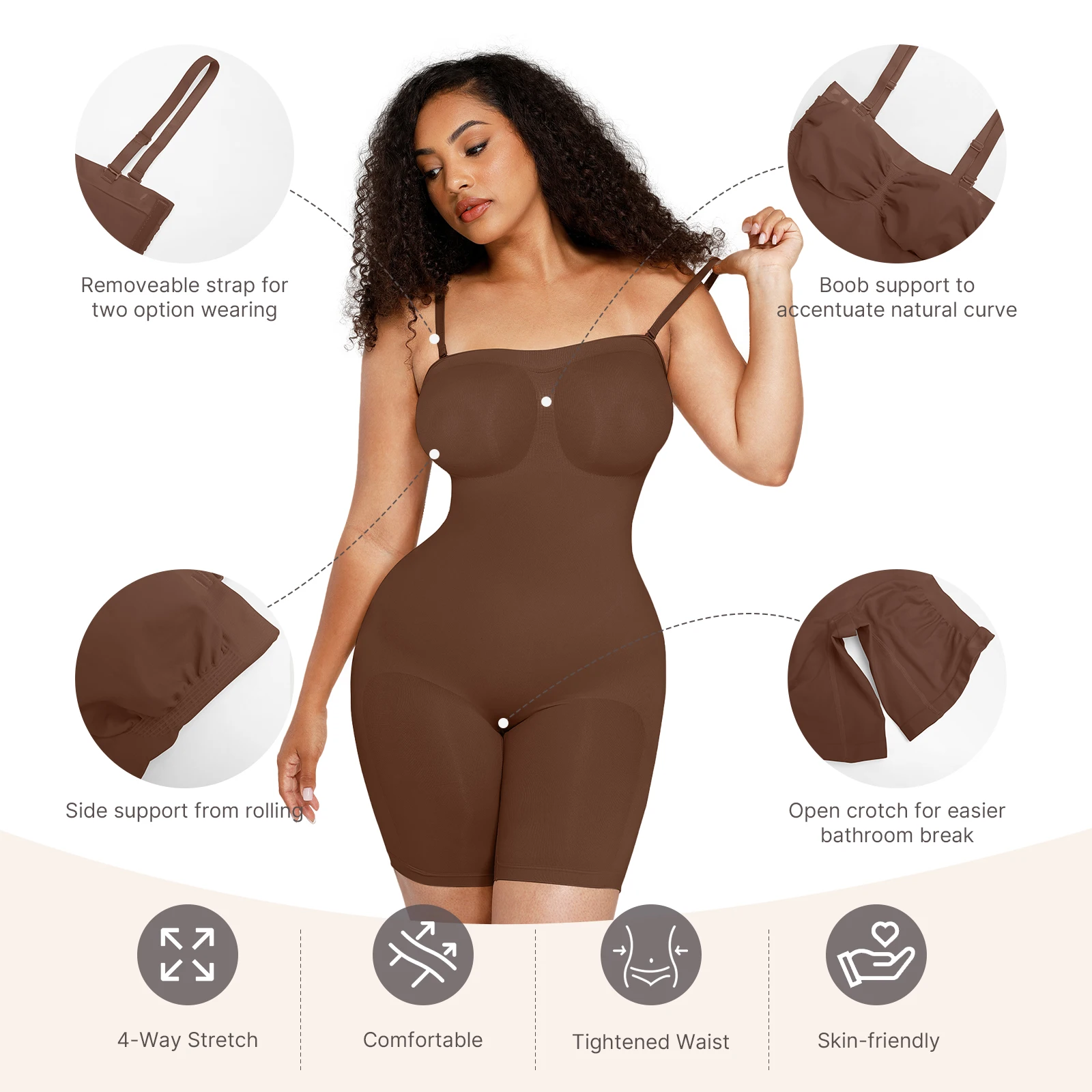Wholesale Butt Encaseer Seamless Full Body Shaper for Women Plus Size Shapewear Thin Waist Trainer Bodysuit