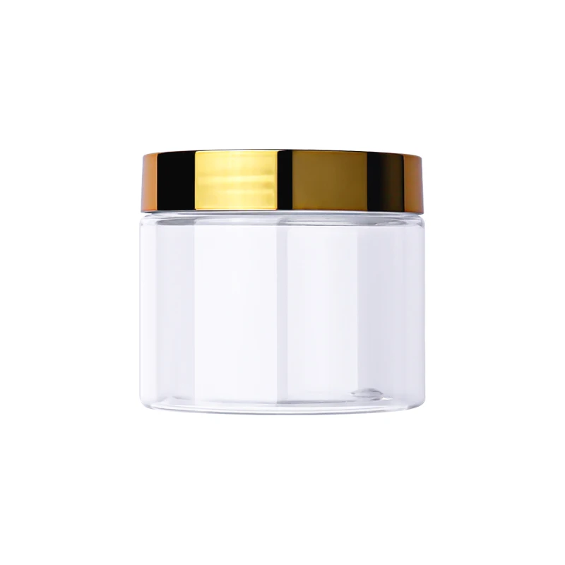 body scrub container 250 ml plastic face cream jars with gold lids