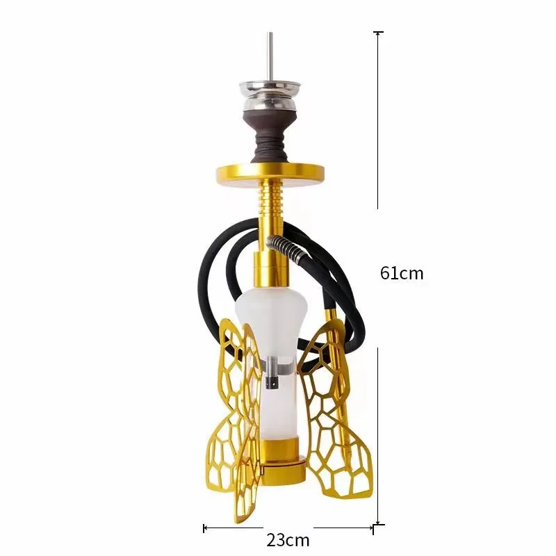 New Design Good Quality Acrylic Aluminum Shisha Custom Hookahs With Chicha Narguile Hose Pipe