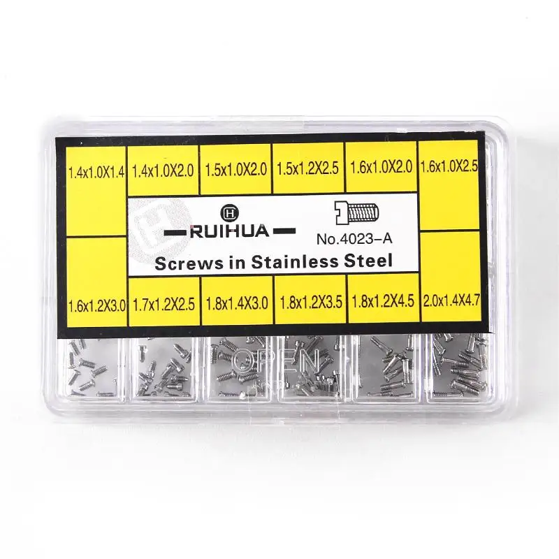 4023(1212) Watch Screws Watch Accessories Flat Steel Screws Watch Back Cover Stainless Steel Screws For Watchmakers