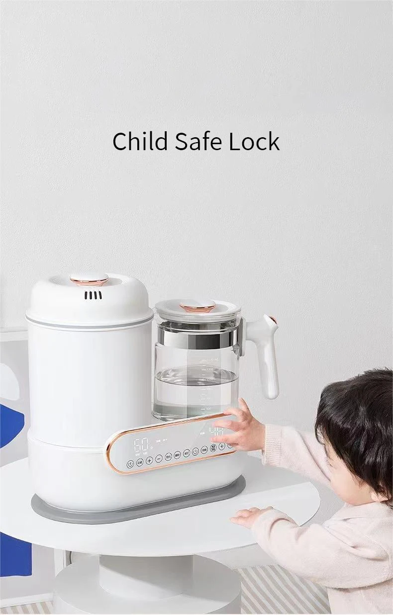 Multi-function 2 IN 1 baby bottle sterilizer and dryer with Kettle Jar