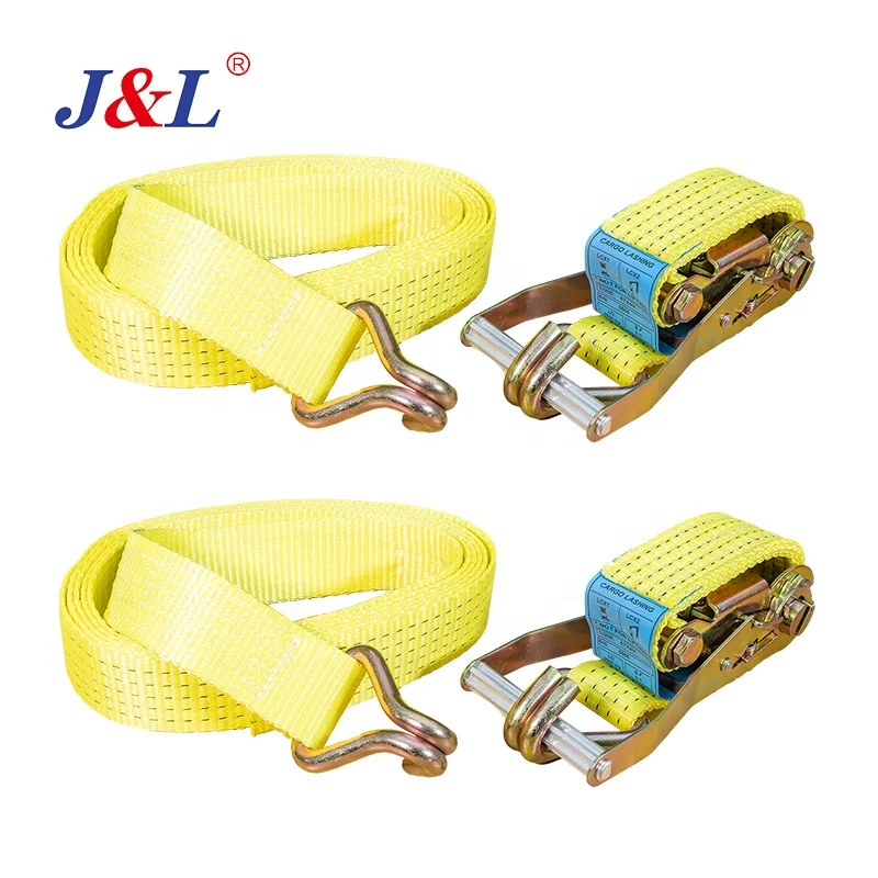 JULI EN 12195-2:2000 50mm ratcheting tie down strap 2T 3T 4T 5T for transportation cargo lashing belt