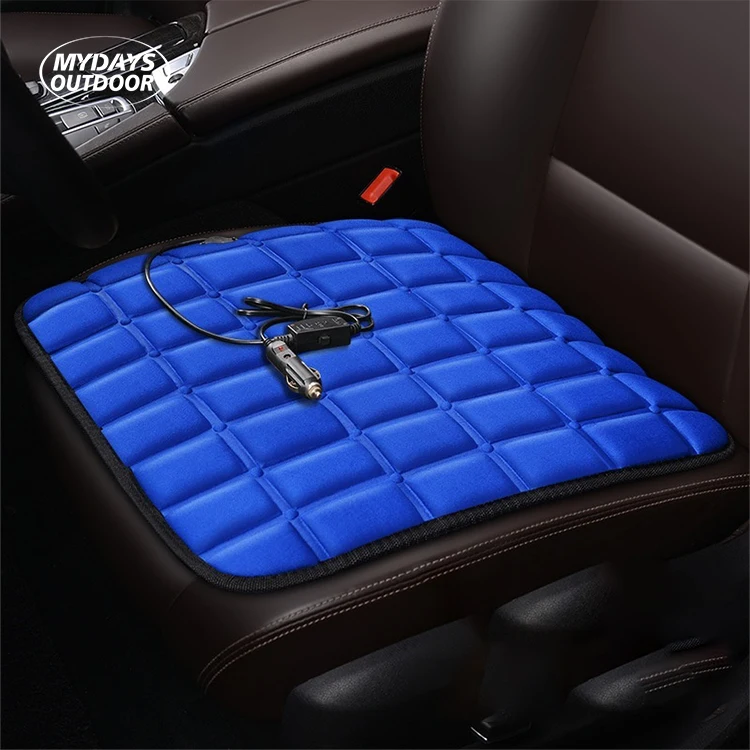 Mydays Outdoor Winter Heating Warming 12V Heated Car Seat Cushion with Cigarette Lighter Interface