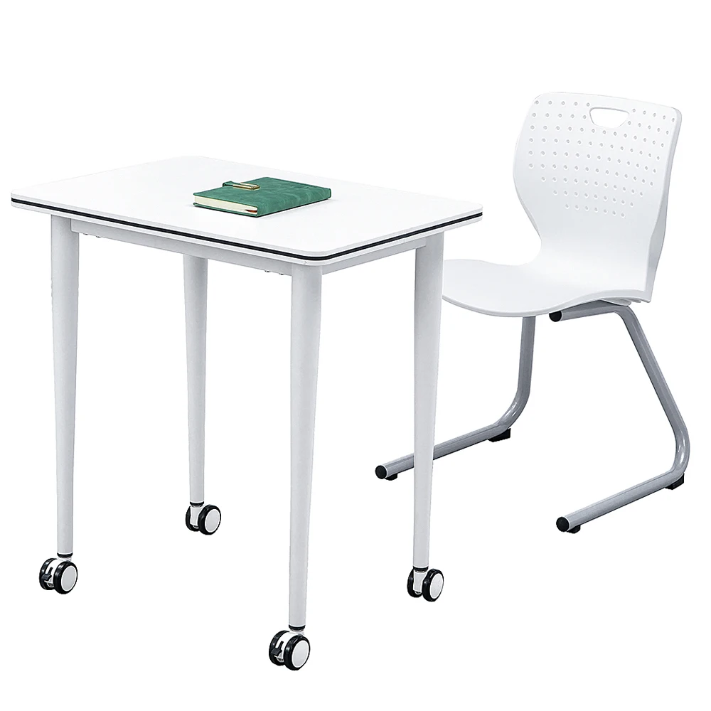 China wholesale popular design primary school furniture metal student desk and chair classroom study table desk training chair