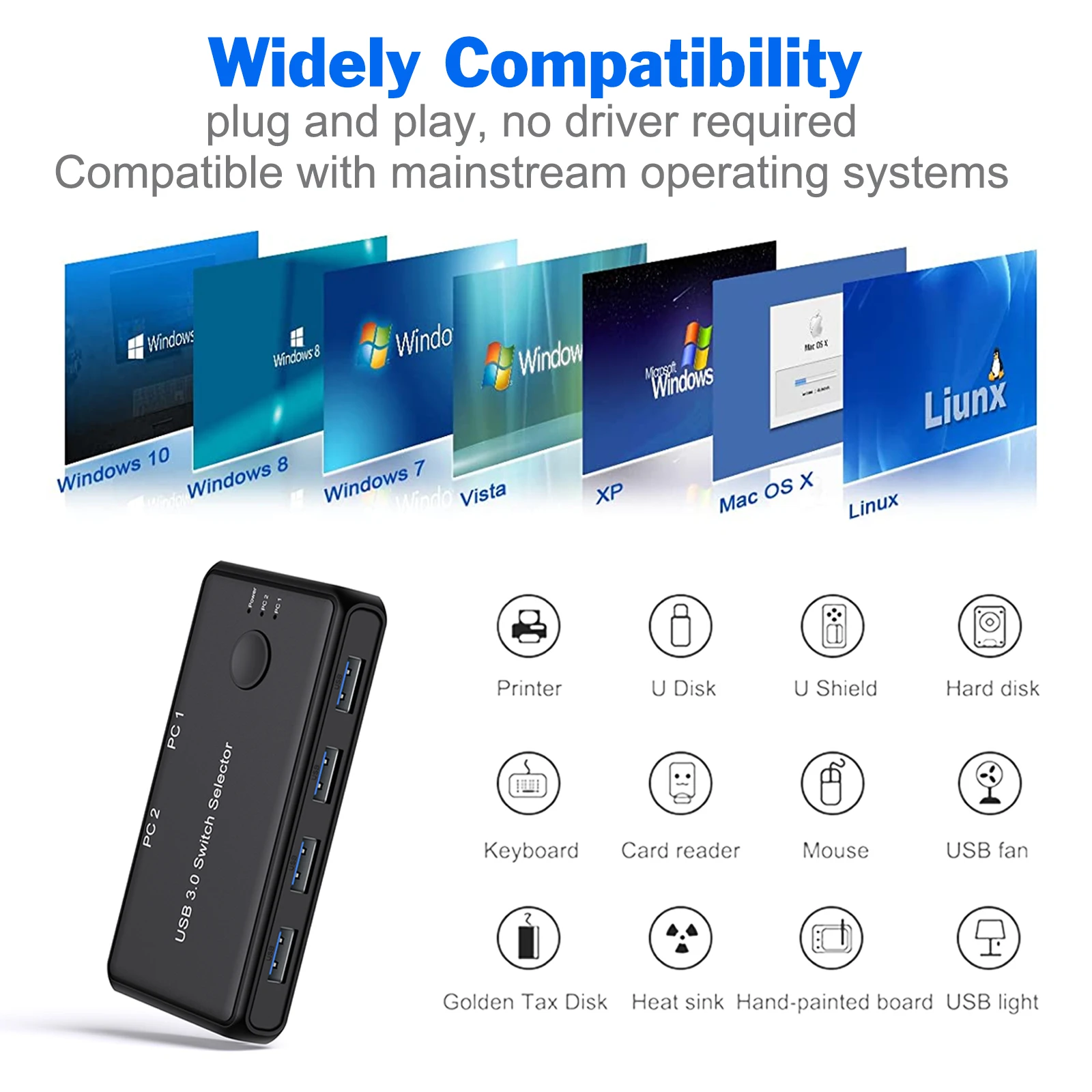 Квм-переключатель Usb 3 0 2 порта usb 4 совместное