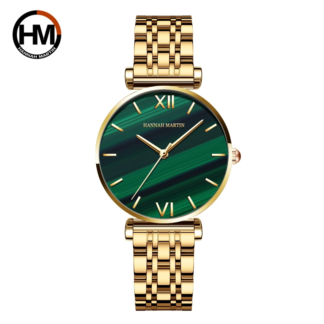 Hannah Martin HM1521 Elegant Silver Lady Quartz Watch Original Stainless Steel Waterproof Concise Leisure Luxury Fashion PC
