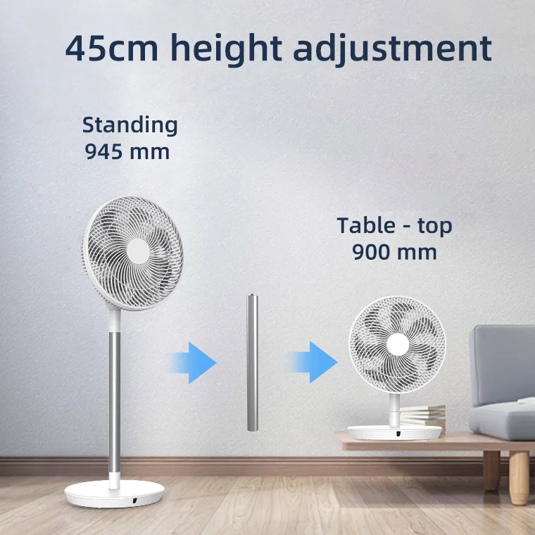 Air floor ECO mode home bedroom 39w Electric Fan Simple white plastic summer Factory supply New Mode Smart fans oscillating