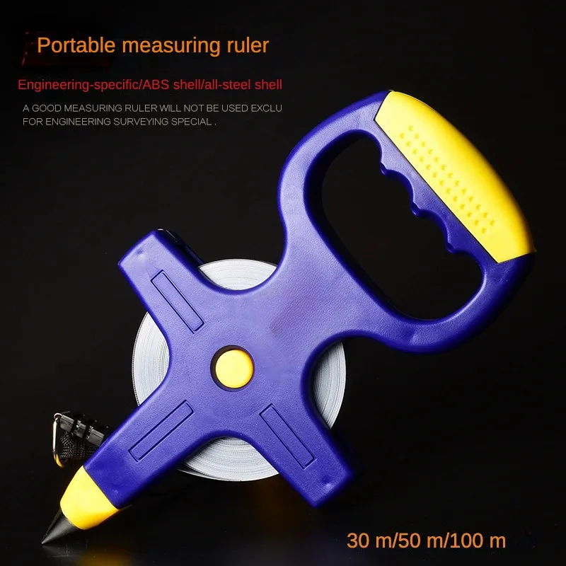 Portable ABS steel frame ruler thickened and durable 30m 50m 100m Waterproof  Construction Engineering Measuring Tape