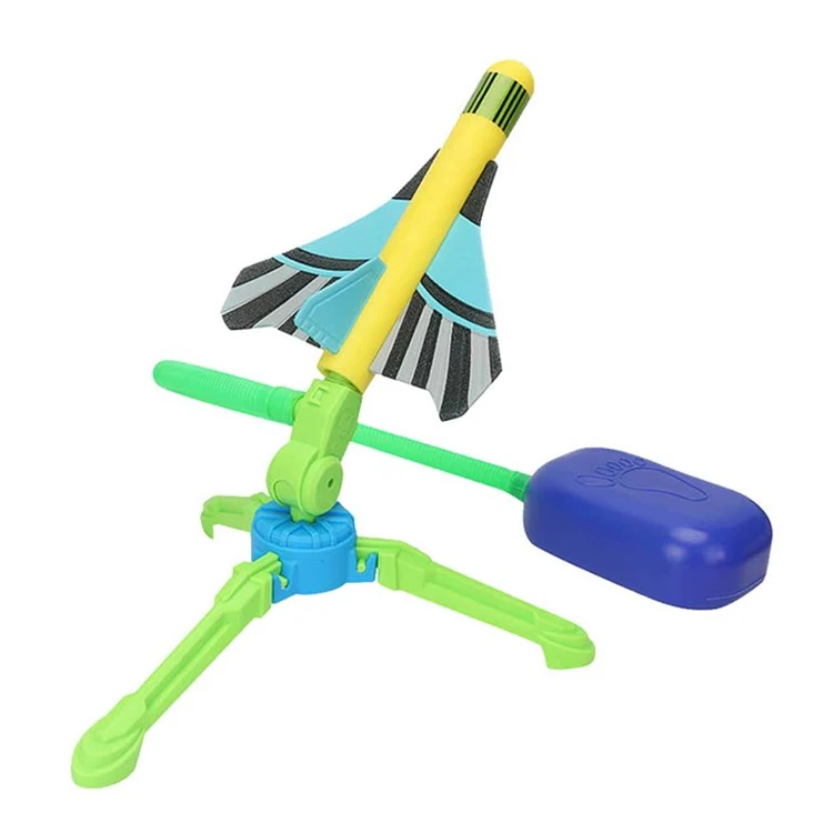 Outdoor Toys Flying Eva Foam Foot Pump Stomp Air Power Rockets Launcher Toys For Kids