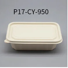 Biodegradable disposable lunchbox takeout takeout box Fast food box multi-grain lunchbox bowl cornstarch party