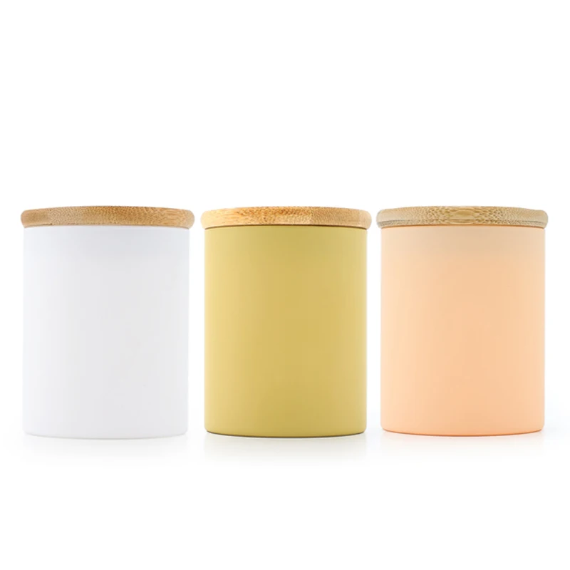 Custom glass storage jar kitchen canisters food cookie airtight storage jar with bamboo lid