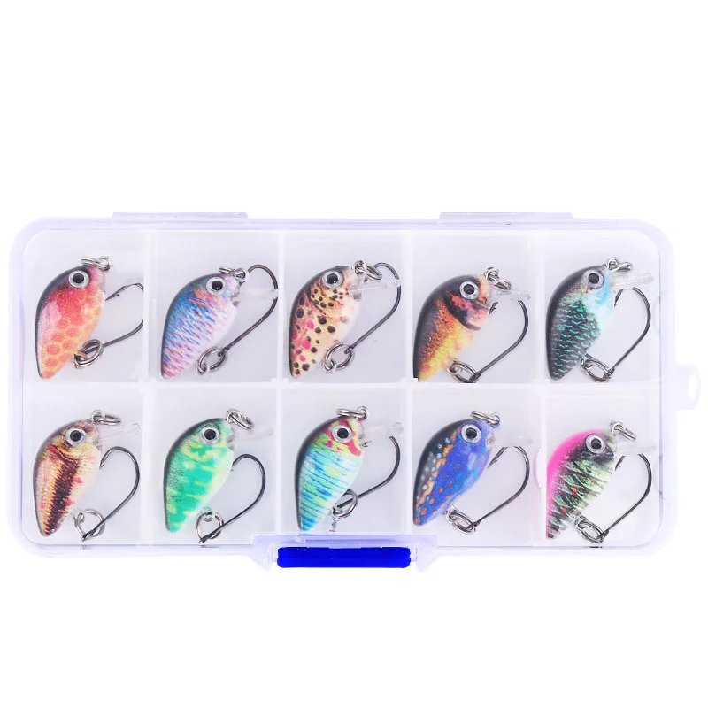 10Pcs Clear lure Bait Shad Fishing Lures Wholesale Minnow Lure Hard Bait Bass Fishing Wobbler