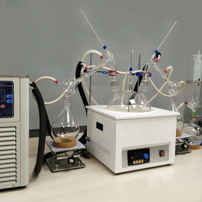 Домашнее вакуумное дистилляционное оборудование для короткой дистилляции 10 л с адаптером клапана