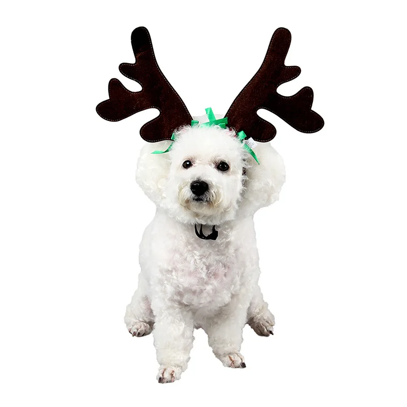 Latest Sweet Pet Christmas Accessories Antler Pet Headwear for Dogs Cats Wholesale