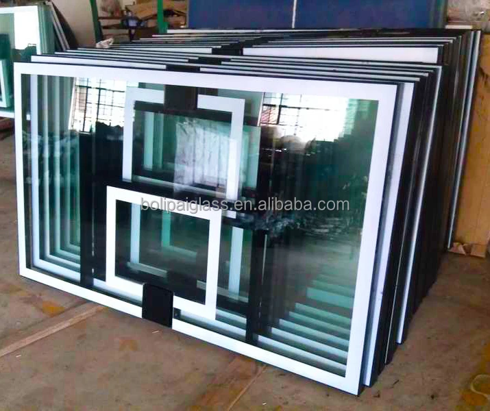 Multicolour All Aluminum Frame Glass Basketball Backboard with Ring for Sale
