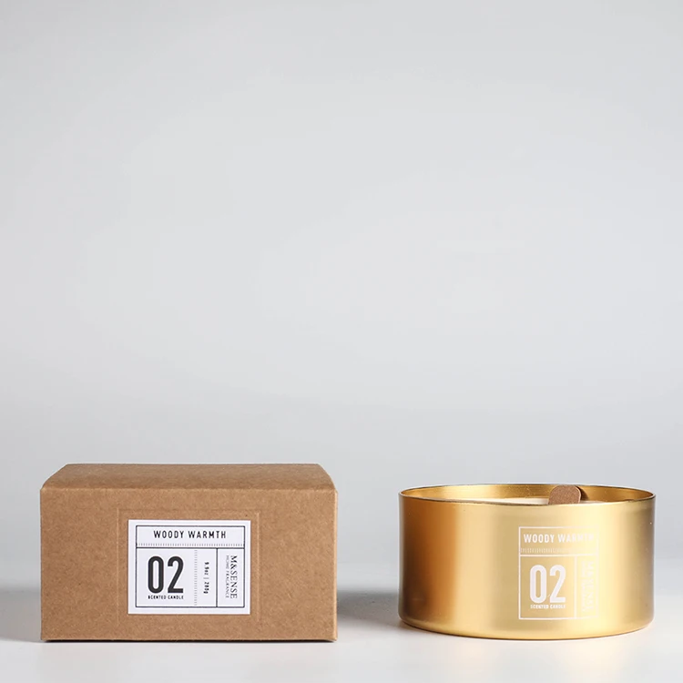 M&SENSE Modern Good Quality Low Price Aluminum Cup Gold Scented Candles Holder Jar