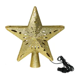 2019 New Design LED christmas trees topper lights with 3D flashing star