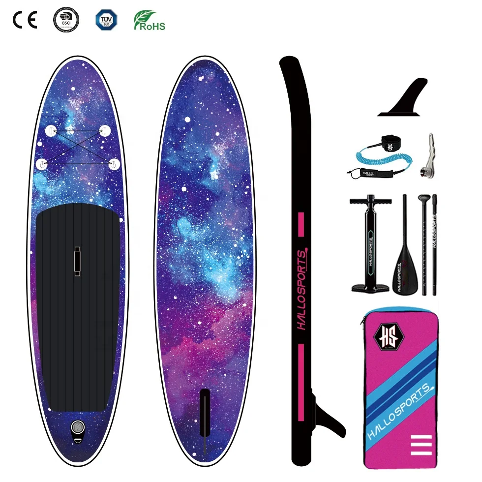 Hallosports 307 portable mini air inflatable stand up inflatable surfboard sup