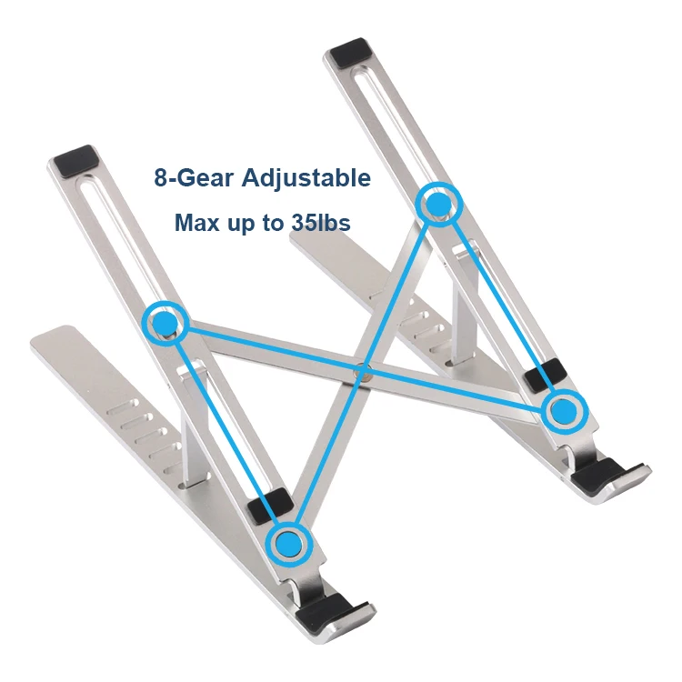 For Computer Height Adjustable Foldable Aluminum Laptop Stand