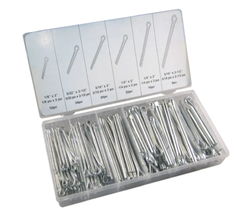 TC-3043 144 pc tool stainless steel pin hinge assortment cotter kit