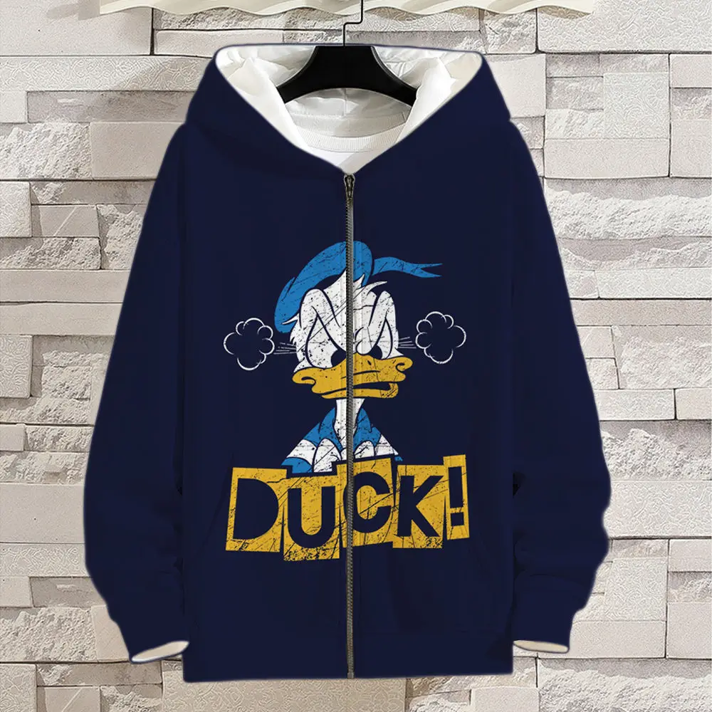 YHH-206Funny Donald Duck Hoodies For Women Men Boy Girl Hoodies Spring Anime Clothes Kids Fashion Print Coat Male Sweatshirt
