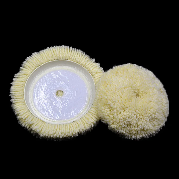 Wool pad for car waxing wool wheel polishing pad for beauty polishing has grinding function it is self-adhesive