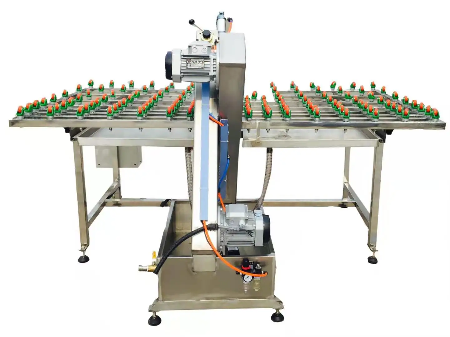 New manual glass abrasive belt grinding and beveling machine glass processing equipment