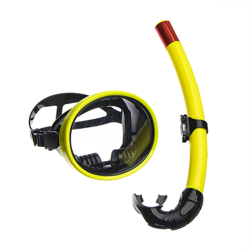 Wholesale Snorkel Set Uv Protect Diving Equipment Tempered Glass Diving Oxygen Mask Diving Mask