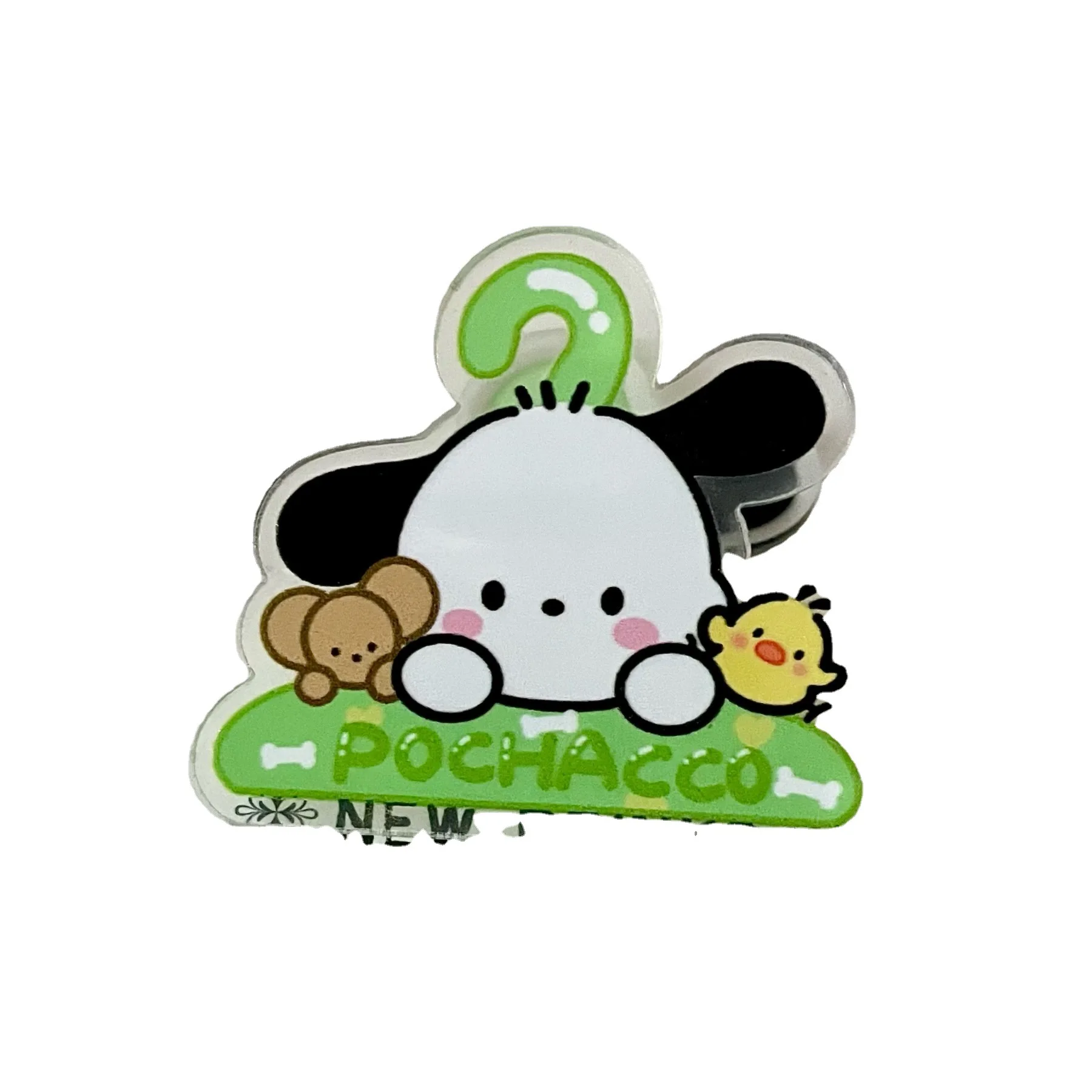 Wholesale Acrylic Clip Anime Cartoon Paper Book Clip Sanrioed character Pochacco Acrylic stationery wholesale