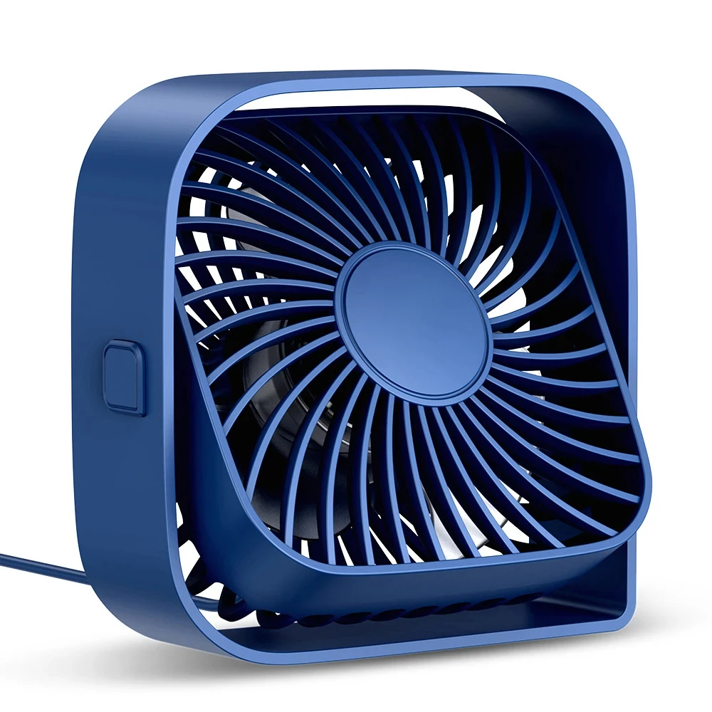 Mini Portable Fan USB Desk Table Strong Airflow &Quiet Operation 3 Speed Wind 360 Rotatable Standing Fans for Room Home