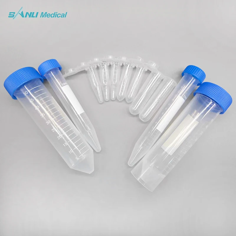 15ml 50ml Disposable Round Graduated Plastic Conical Bottom Centrifuge Tubes with Screw Cap
