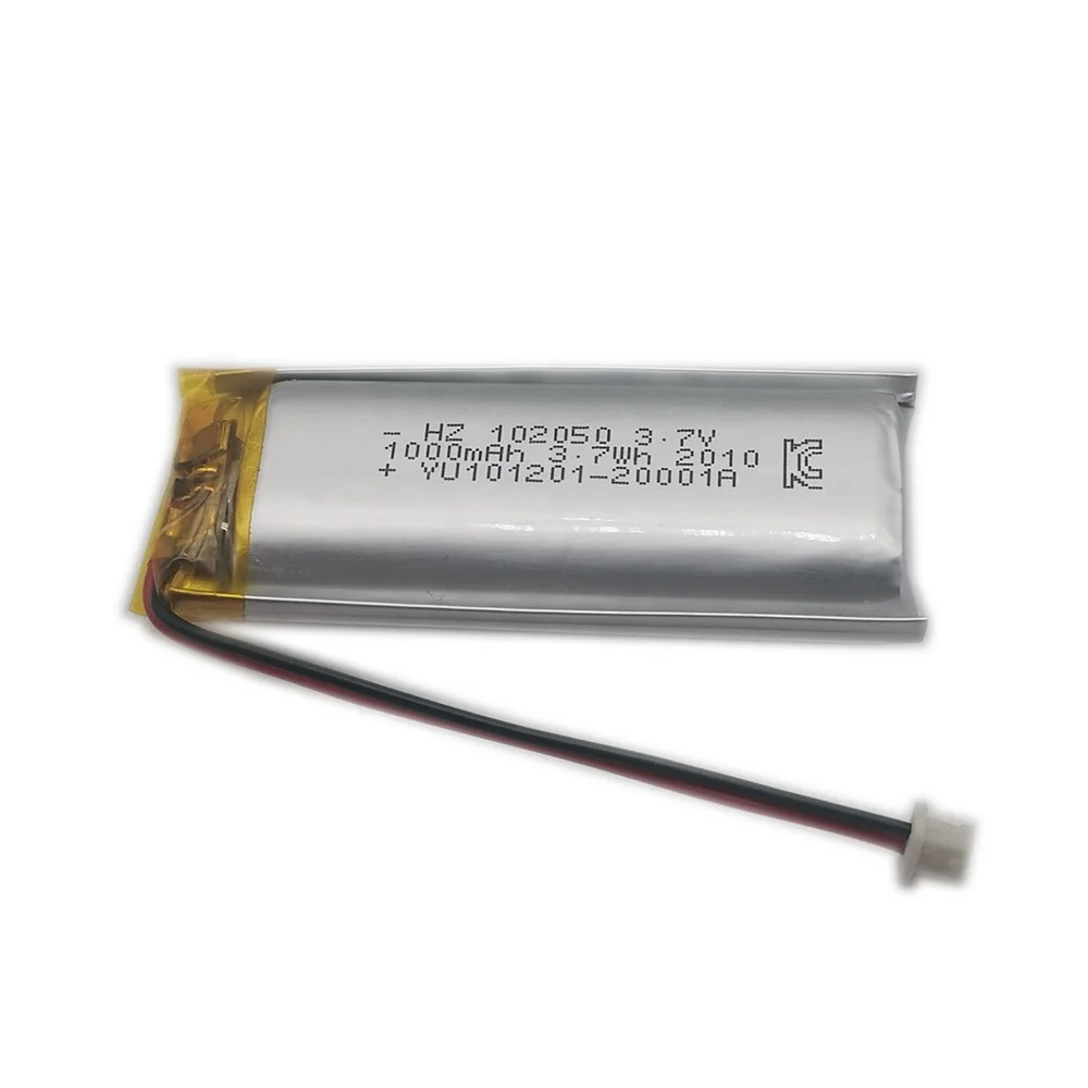 Manufacturer KC rechargeable lithium battery 102050 3.7V 1000mAh li ion polymer battery