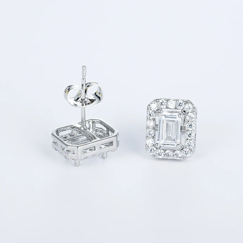 Customized copper zircon pagoda shaped sparkling crystal earrings for wedding