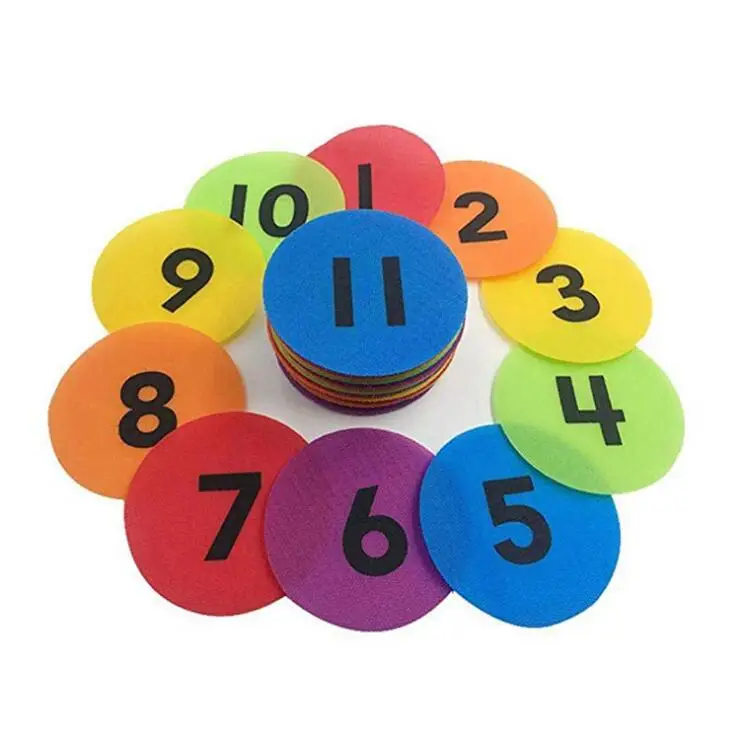 Nylon carpet markers sitting spot hook and loop dot sit spot for children party with colourful