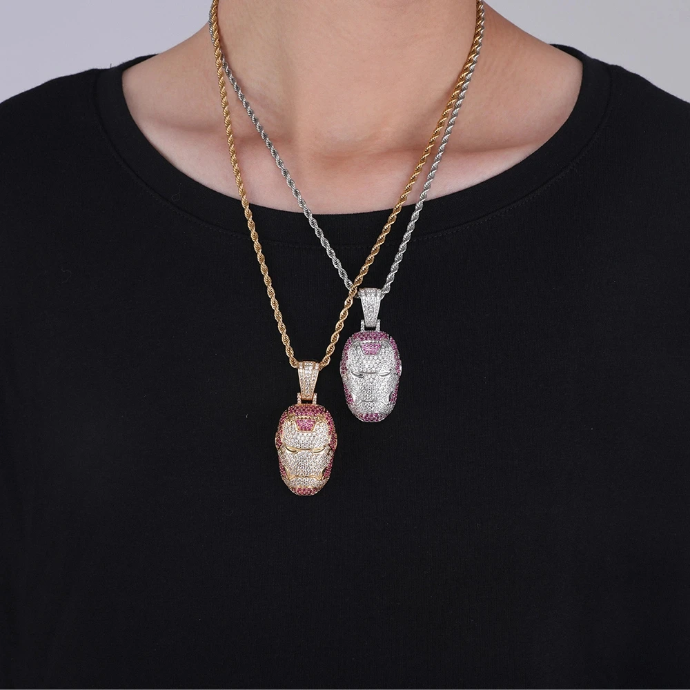 Fashion Hiphop Jewelry  Chain Cubic Zirconia With  Clasp Custom  Necklace Pendant