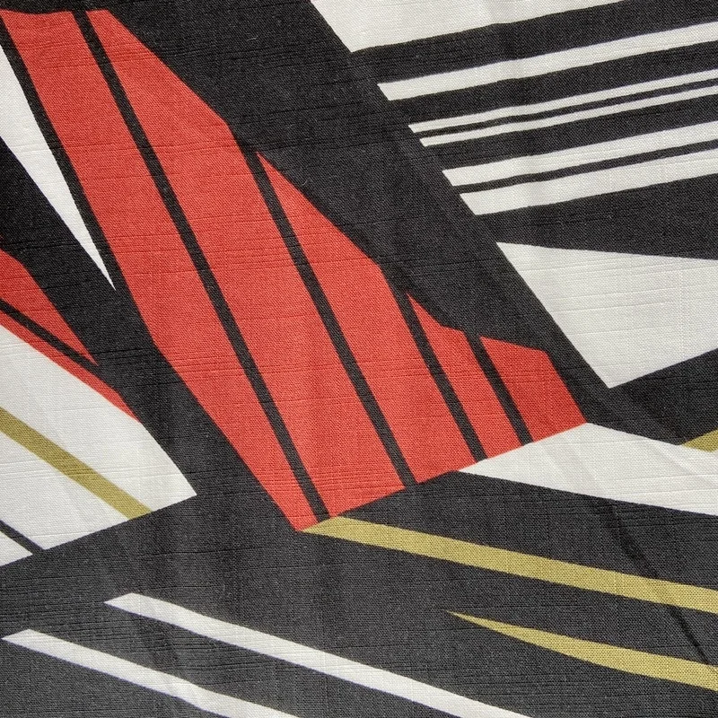 
Rayon slub fabric printed with fashion geometric design for slub shirt fabric 