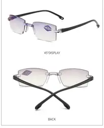 Rimless anti - blue invisible reading glasses, dual - use edge - cut reading glasses