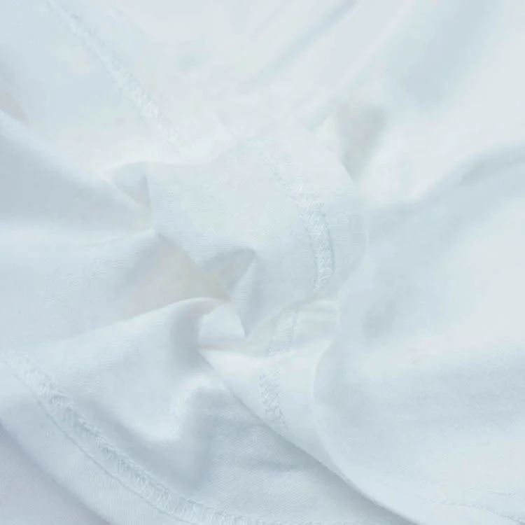  Американская трафаретная печать логотипа мужские чистые органические удлиненные футболки