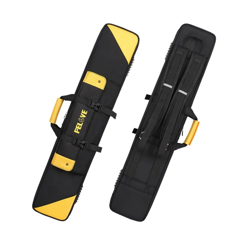 factory wholesale 9 holes 4 butts 5 shafts pool cue case High Capacity Billiard Cue Cases with adjustable double shoulder straps