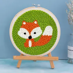 Punch Needle Embroidery Kit Punchneedle Cross Stitch Set for Beginner Handcrafted Christmas Decoration