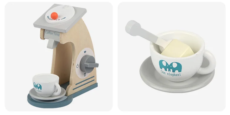 Factory sales Coffee Maker Set Pretend Play Kitchen Accessories - Wooden Toys Coffee Set Toys Imaginative Play for Toddlers