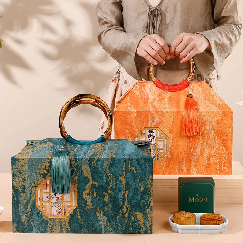 In Stock Low Moq Chinese Style Classic Vintage Gift Box Luxury Gift Boxes 6 12 Pack Mooncake Wooden Box